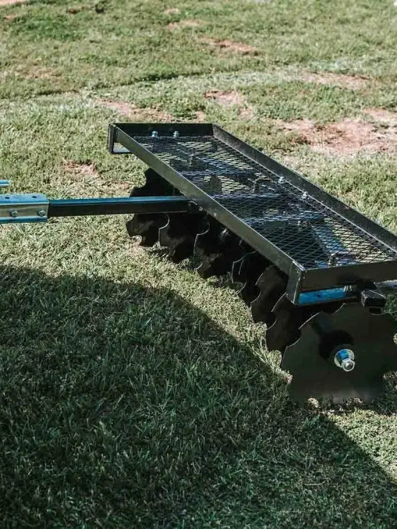 2025 Titan Distributors Notched Disc Harrow  4-Foot Pull-Behind Attachment for ATV/UTV (2-Inch Hitch, NO250072)
