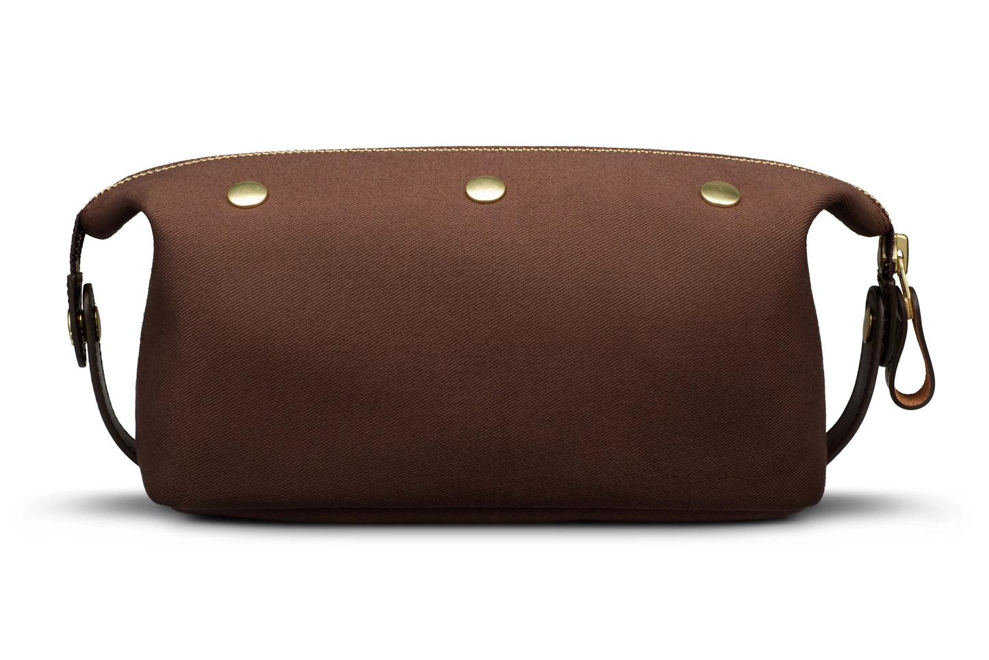 Canvas Wash Bag / Dopp Kit - Chocolate