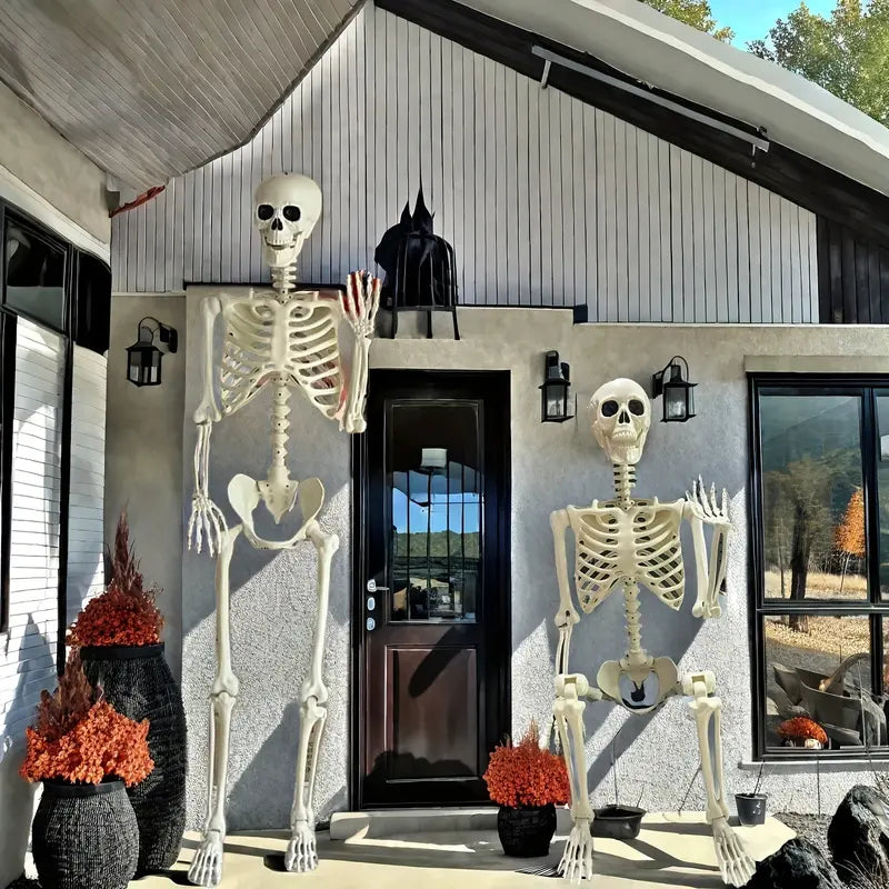 Life-Size Outdoor Halloween Skeleton  5.5-Foot Freestanding Yard Decoration