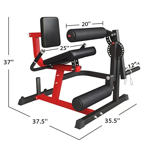 GMWD Adjustable Leg Extension and Curl Machine  Lower Body Exercise Bench with Dual Functionality