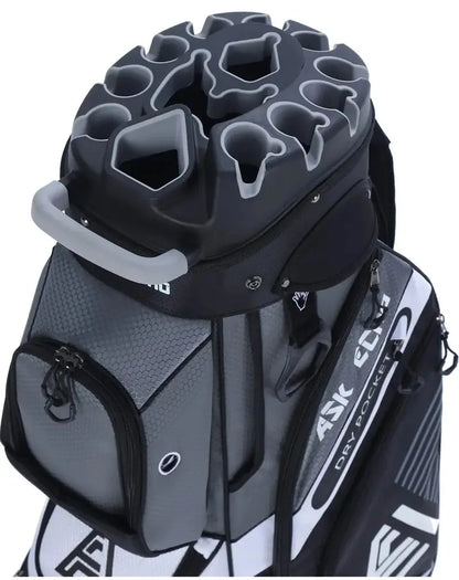 Ask Echo T-Lock Golf Cart Bag  Weather-Resistant Carryall with Rain Cover and Ergonomic Handles
