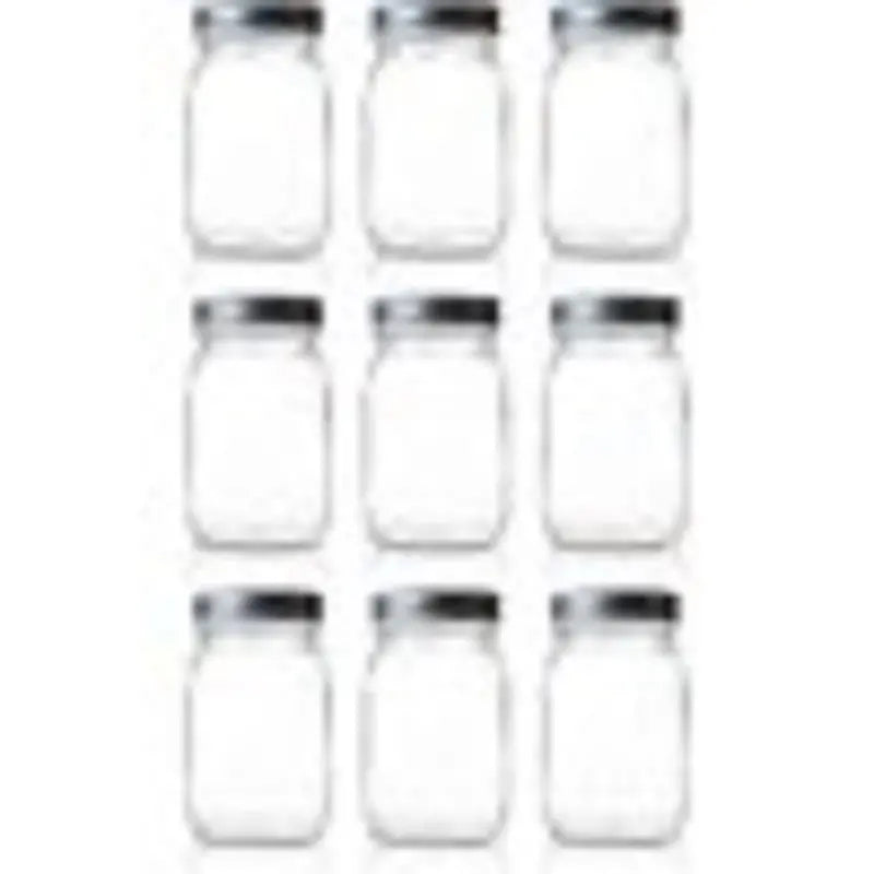 Seacoast Regular Mouth Mason Jars with Steel Lids and Bands, 16-Ounces  (Set Of  9 Pieces)