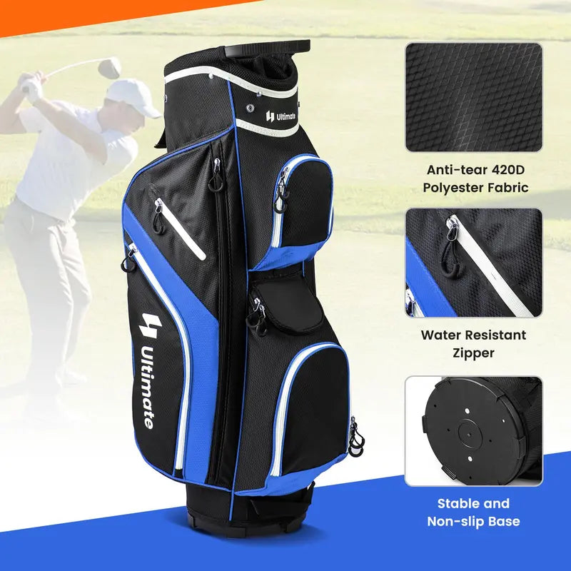 14-Way Divided Golf Cart Bag, Lightweight All-Terrain Carry Bag for Men and Women