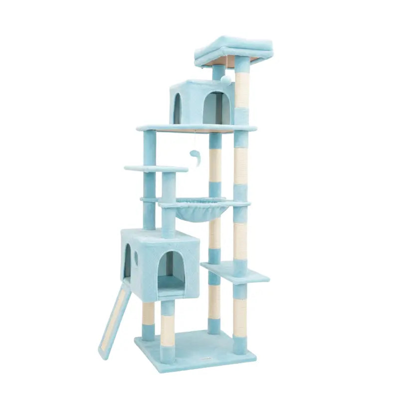 70-Inch Multi-Level Cat Tree with Hammock, Condo, and Scratching Posts