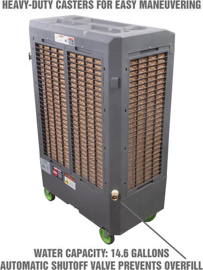Portacool 3-Speed Evaporative Cooler, Green/Gray, 5300 CFM, Portable, Cools Up to 1600 Sq Ft