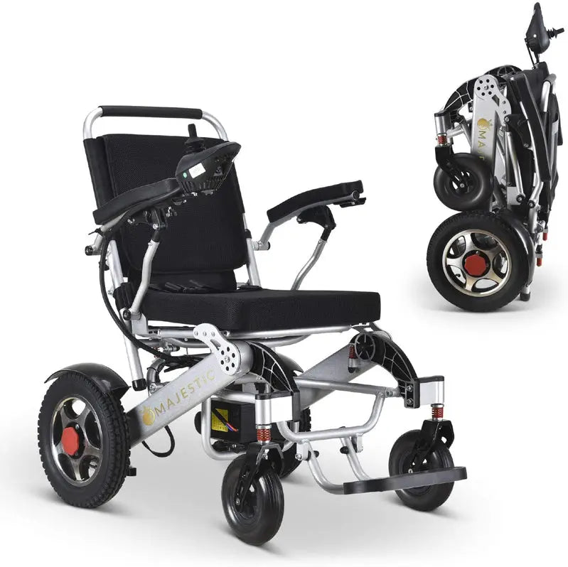 2020 FDA-Approved Ultra-Lightweight Folding Electric Wheelchair  Air-Travel Ready, Heavy-Duty Mobility Scooter (17.5″ Seat)
