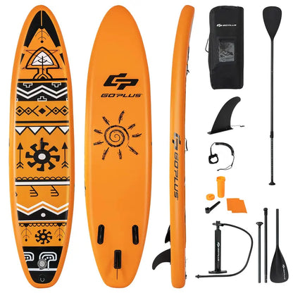 All-in-One Inflatable SUP Board with Telescoping Paddle and Carry Bag