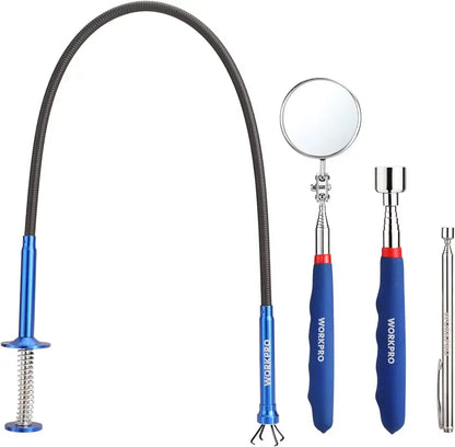 WORKPRO 4-Piece Telescoping Auto Repair Kit  Magnetic Pickup Tools & Inspection Mirror