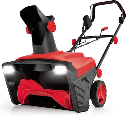 120V Electric Snow Thrower with 180° Rotating Chute and Foldable Handle