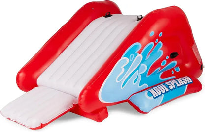 Kool Splash Inflatable Water Slide & Play Center  Built-in Sprayers, Blue Design for Ages 6+