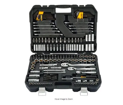 200-Piece Polished Chrome Mechanics Tool Set with 1/4″, 3/8″, and 1/2″ Drive Sizes