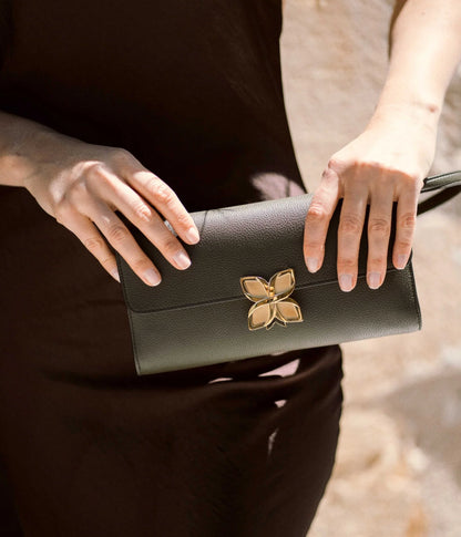 Hortensia Clutch | Vert Olive