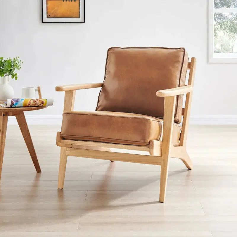 Albert Modern Accent Chair  Sleek Upholstered Seating with Clean Lines and Tailored Profile