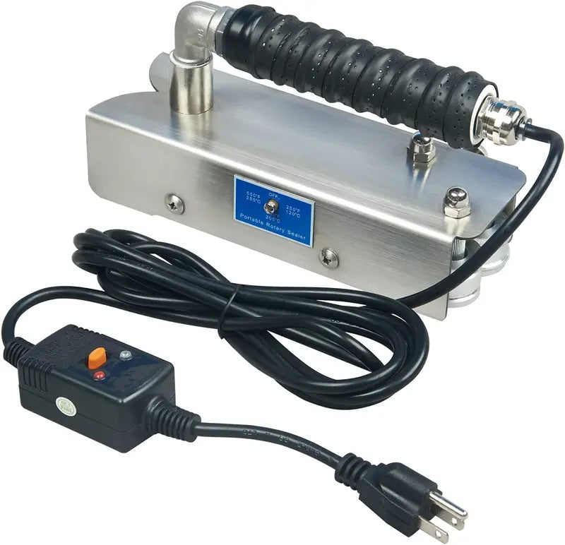 SGPKME ROS-25 Stainless Steel Handheld Rotary Bag Sealer  Portable, Direct-Heat Design
