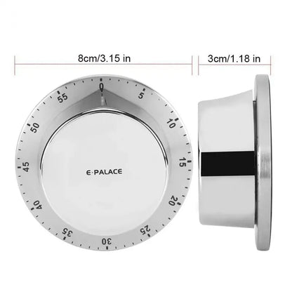 Magnetic Stainless Steel Kitchen Timer  Durable, Portable & Loud Alarm for Cooking