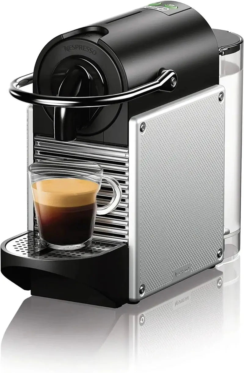 Nespresso Pixie by DeLonghi  Compact Aluminum Espresso Machine, 19-Bar Pump, 1100ml Water Tank, Silver Finish