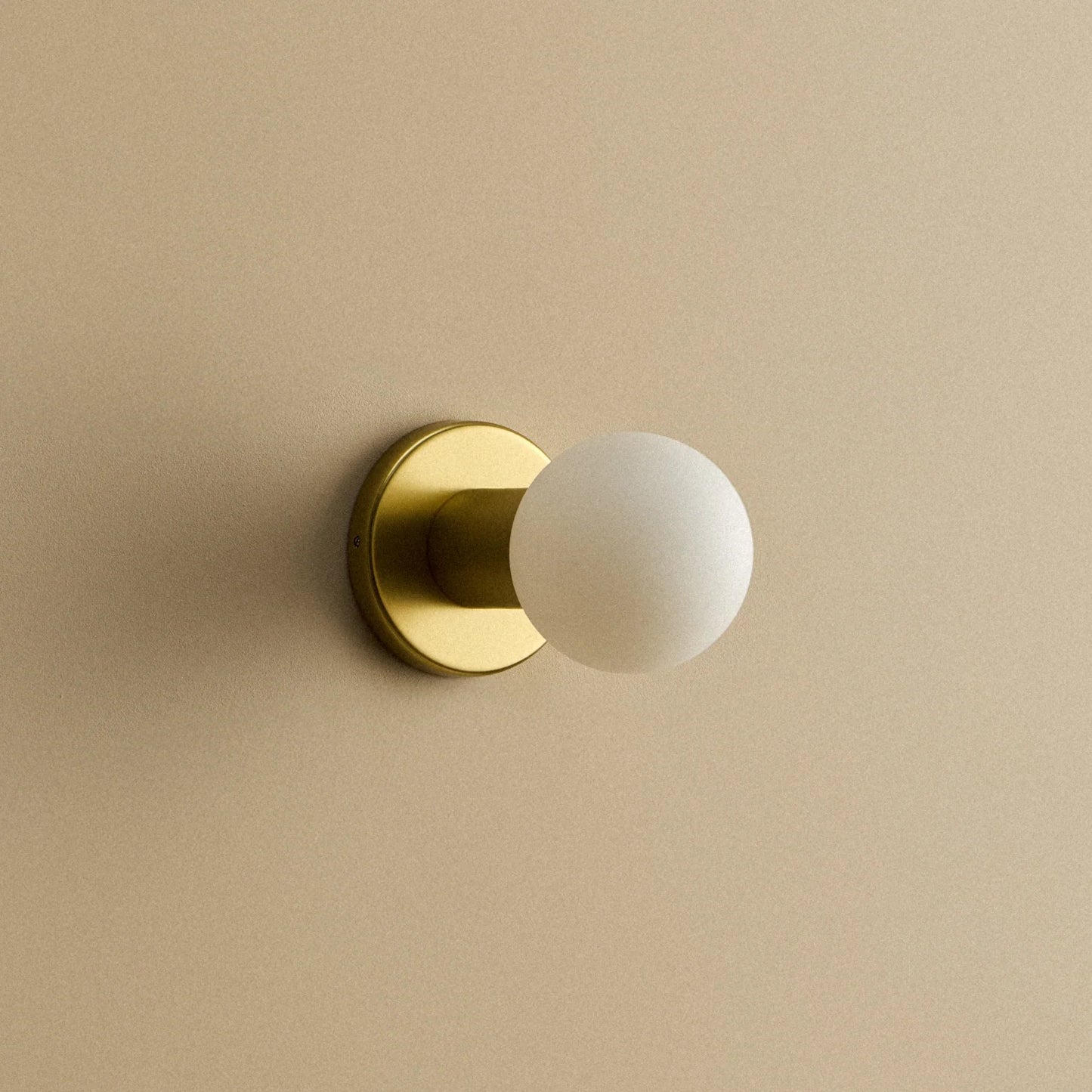 Lochan Wall Light in Brass + Sphere III