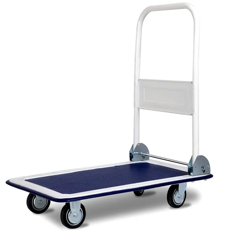 Heavy-Duty Folding Platform Cart  330-LB Capacity Rolling Flatbed Utility Carrier