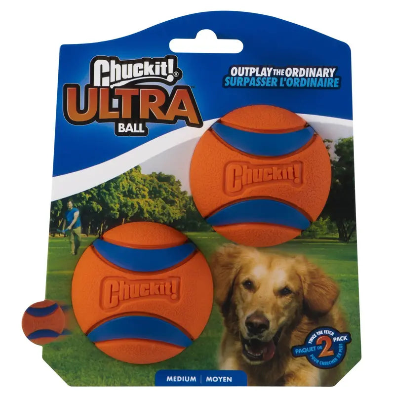 Chuckit! Ultra Ball Durable Dog Toys, Medium, 2-Pack
