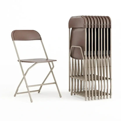 Heavy-Duty Folding Plastic Chair  10-Pack Event Seating, 650 lb Capacity per Chair