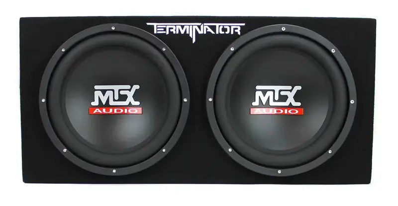 MTX 12-Inch Dual-Loaded Car Subwoofer System with Enclosure, Amp, and Wiring Kit