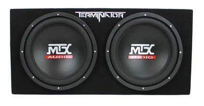 MTX 12-Inch Dual-Loaded Car Subwoofer System with Enclosure, Amp, and Wiring Kit