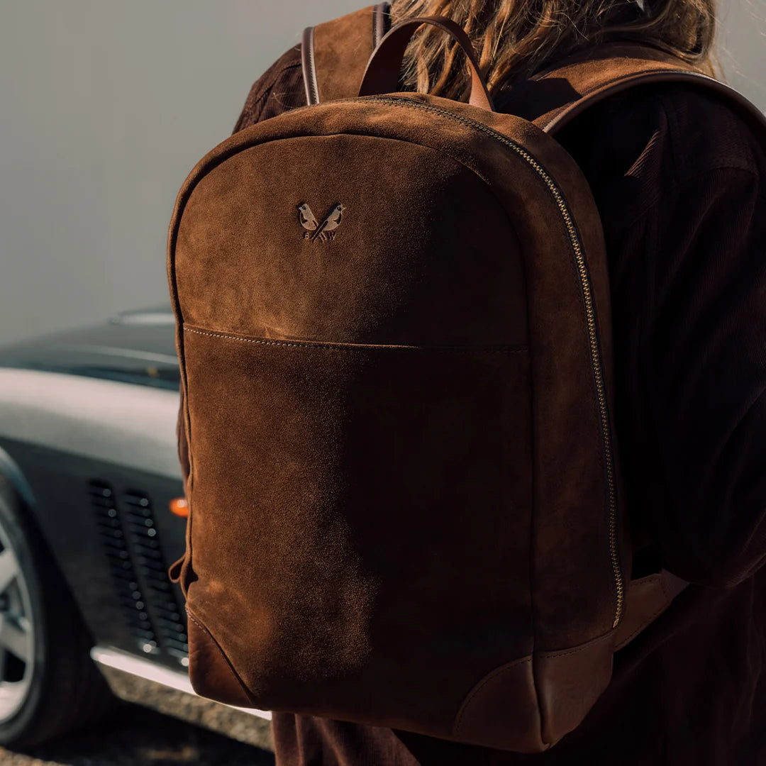 Suede Backpack - Tobacco Brown