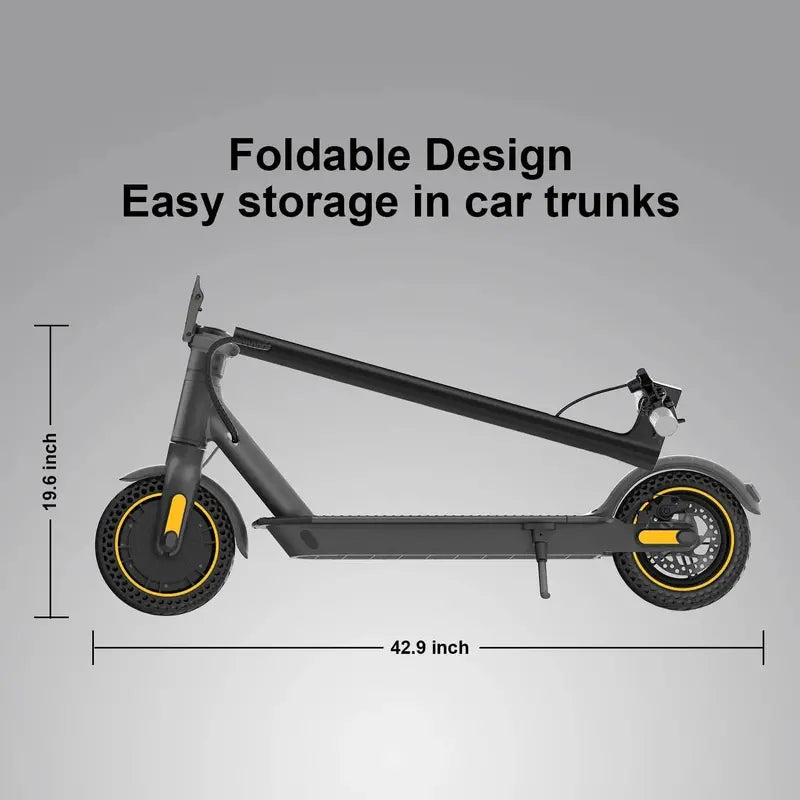 500W Folding Electric Scooter  10-Inch Solid Tires, 18-Mile Range, 19 MPH Top Speed, Lightweight Commuter Design
