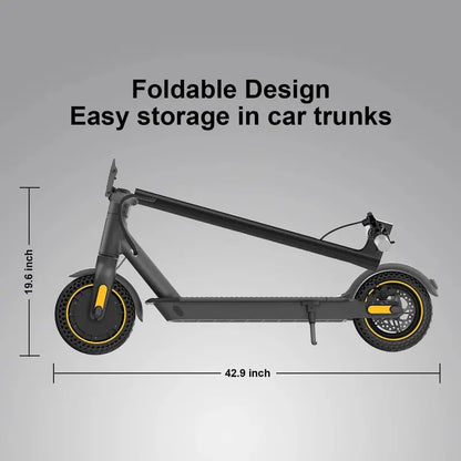 500W Folding Electric Scooter  10-Inch Solid Tires, 18-Mile Range, 19 MPH Top Speed, Lightweight Commuter Design