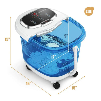 Giantex Heated Foot Spa Massager with Rotating Jets, Temperature Control, and Adjustable Shower Feature