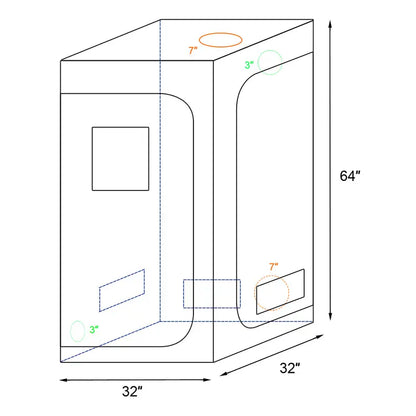 Lowestbest Grow Tent for Plant, Hydroponic Mylar Tent Reflective Garden Growing Dark Room with Observation Window, Indoor Grow Tent Room