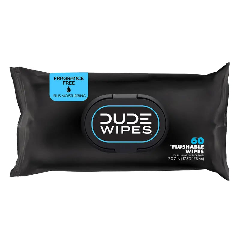 DUDE Wipes Fragrance-Free XL Flushable Cleansing Cloths  480 Count, Moisturizing Formula
