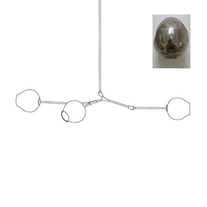 Orvani Linear Globe Chandelier in Modern Industrial Style