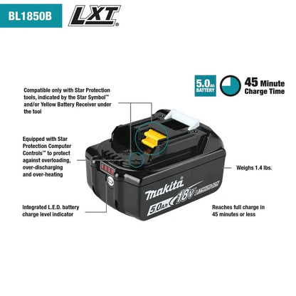Makita 18V LXT Lithium-Ion Battery & Rapid Charger Starter Pack  Optimized Power and Fast Charging