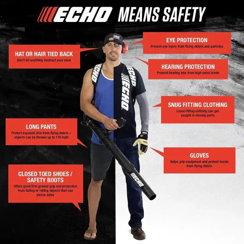 ECHO 170 MPH Gas Leaf Blower  453 CFM, 25.4cc 2-Stroke Handheld Model