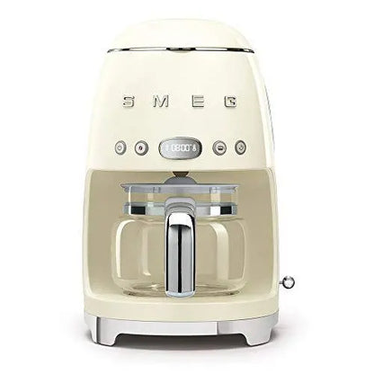 Smeg Retro-Style Drip Coffee Maker  Compact Cream-Colored Appliance (173 x 128 x 113 mm)