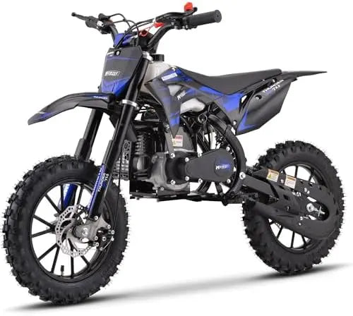 MotoTec Thunder 50cc 2-Stroke Kids’ Blue Gas Dirt Bike