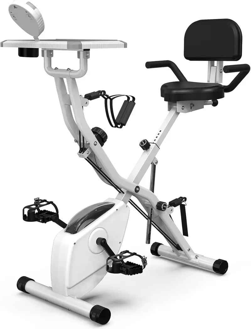 817X Foldable Indoor Exercise Bike  16-Level Magnetic Resistance, 300 LB Capacity, Quiet 2025 Design