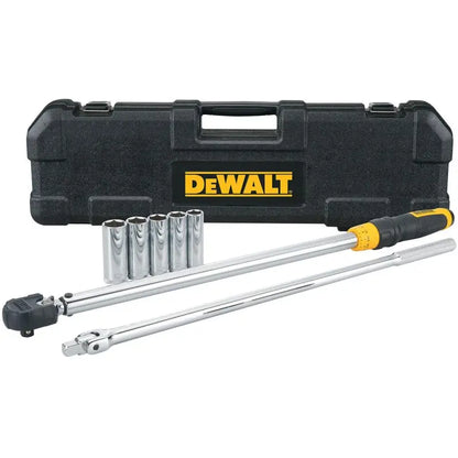 DEWALT 1/2 Drive Torque Wrench Tire Change Kit 7pc