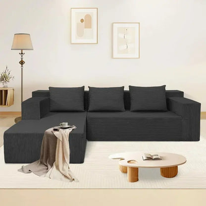 60-Inch Pull-Out Sofa Bed with Memory Foam Mattress, Two Pillows & Futon-Style Guest Bed Design