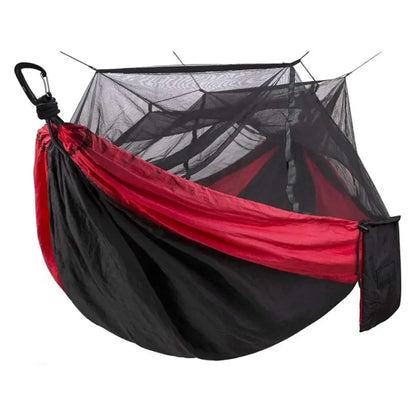 Large Mesh-Top Camping Hammock (78″ x 118″) with Tree-Friendly Suspension Straps