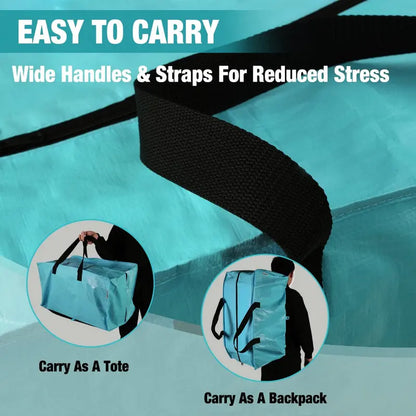 WORKPRO 6-Pack Extra-Large Moving & Storage Tote Bags  Zippered, Backpack Straps, Pink Ribbon