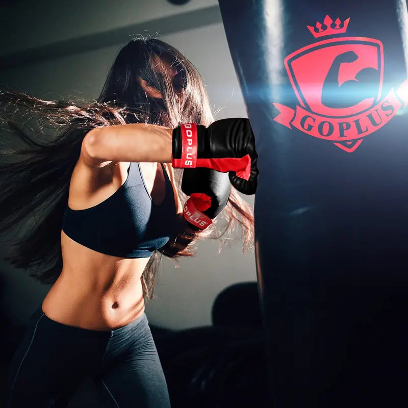 Premium Adult Punching Bag Kit  63 lb Filled Hanging Bag with Boxing Gloves & Hand Wraps