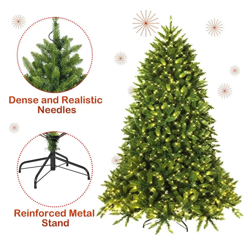 5-Foot Pre-Lit Hinged Artificial Fir Christmas Tree  Easy Setup Design