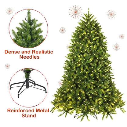 5-Foot Pre-Lit Hinged Artificial Fir Christmas Tree  Easy Setup Design