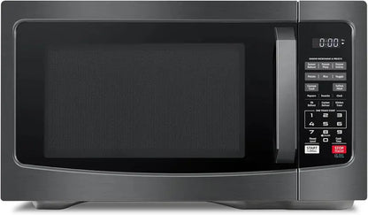 8-in-1 Smart Microwave Oven with Air Fryer  Countertop Convection Oven Featuring Broil, Odor Removal, and Child Lock