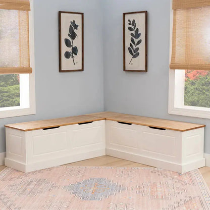Josie Backless L-Shaped Breakfast Nook Bench  Space-Saving Dining Solution for Small Kitchens