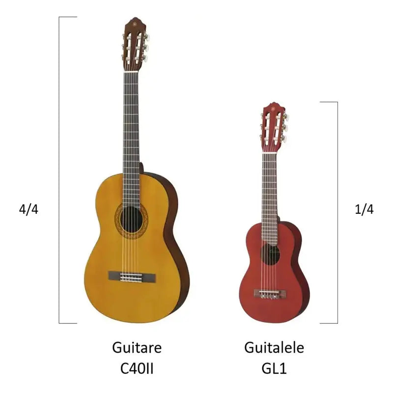 Yamaha GL1 PB Guitalele, 433mm Scale Nylon Strings, Persimmon Brown, Right-Handed Guitar