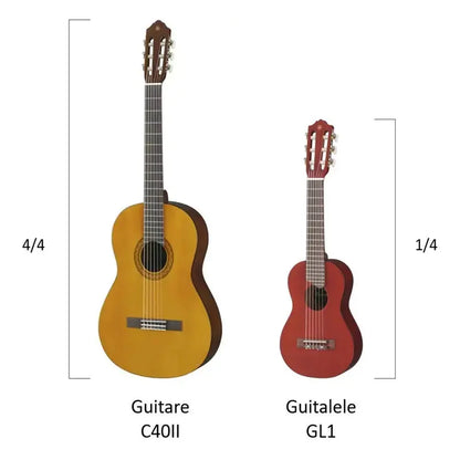 Yamaha GL1 PB Guitalele, 433mm Scale Nylon Strings, Persimmon Brown, Right-Handed Guitar
