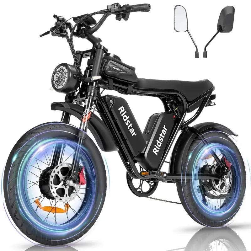 Bopzin Q20PRO Electric Bike  2000W Dual-Motor Fat Tire E-Bike with 52V 40Ah Battery